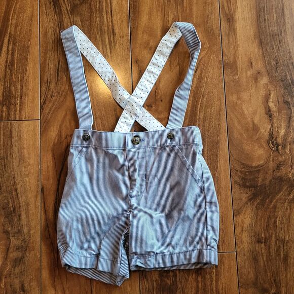 Baby boy bundle 18 months Oshkosh Plaid Shortalls Carters Suspender shorts top - Picture 10 of 11